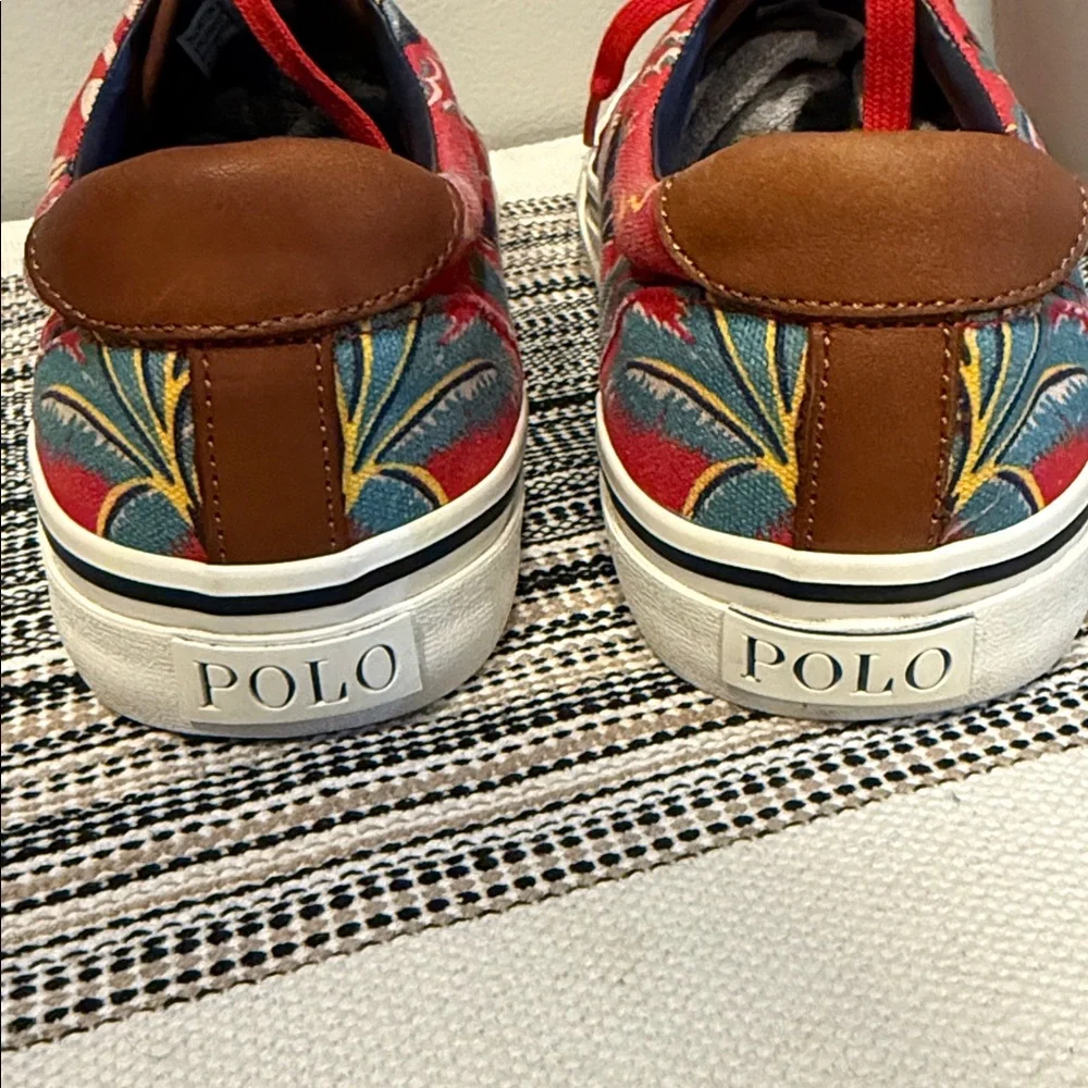 RALPH LAUREN POLO HAWAIIAN‎ ALOHA CANVAS BOAT DECK SHOES SZ 8D VINTAGE